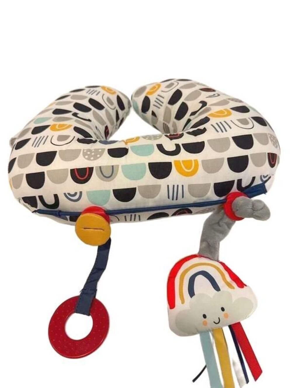 Boppy Tummy Time Prop Pillow Black White Rainbow